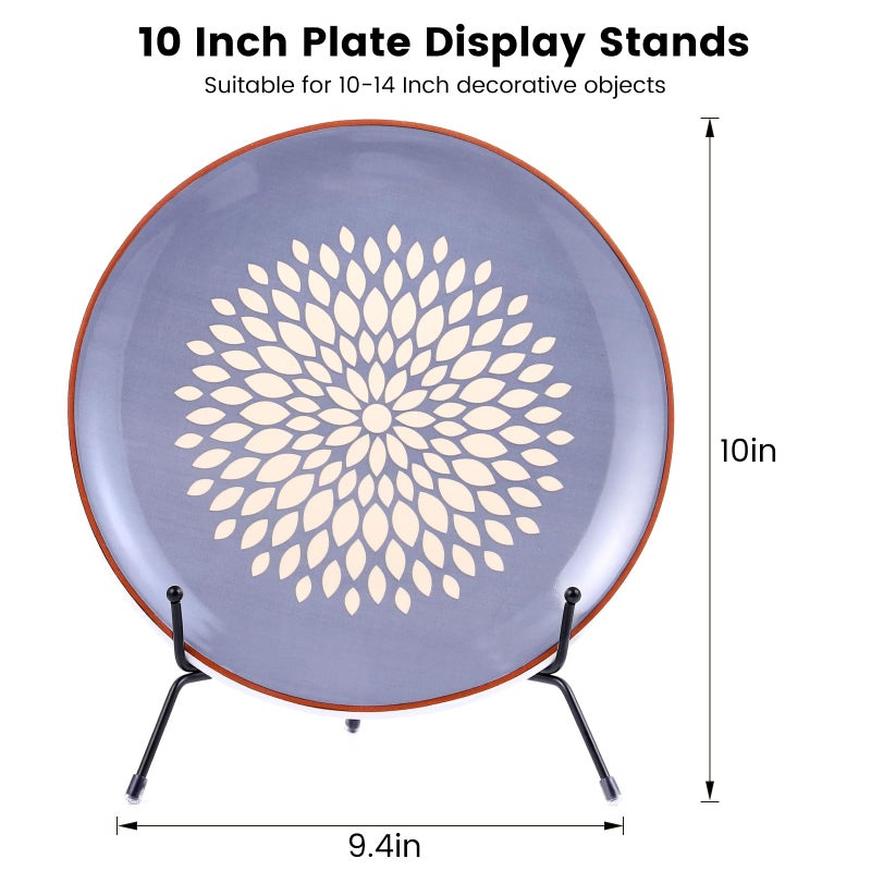 Fasunry 2-Pack Upgraded Anti-Slip Plate Stands for Display, 10 Inch Decorative Iron Plate Holders, Easel, Frame, Book, Card, Plaque, Picture Display Stands - Image 3